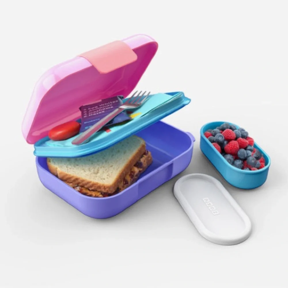 ZOKU PLASTIC NEAT BENTO JR. BOX PINK - Picture 2 of 5